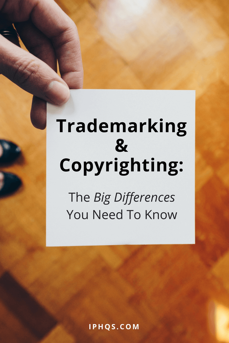 The differences between trademarking and copyrighting are pretty big, but easy to understand.